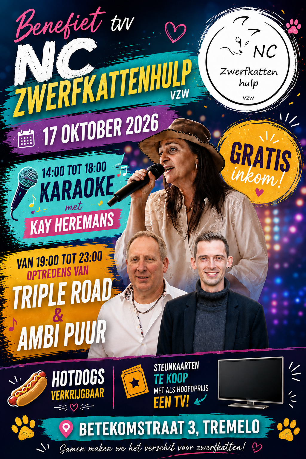 Affiche NC Zwerfkattenhulp VZW